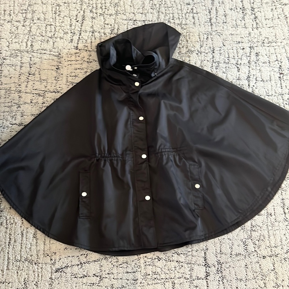 Calvin klein black rain cape S